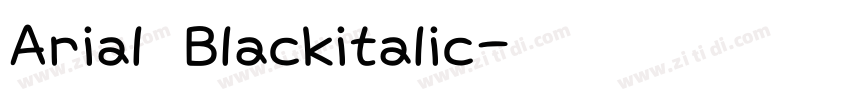 Arial Blackitalic字体转换